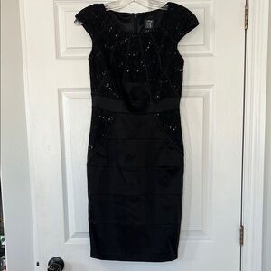 Jax Elegant Black Sequin Mini Dress